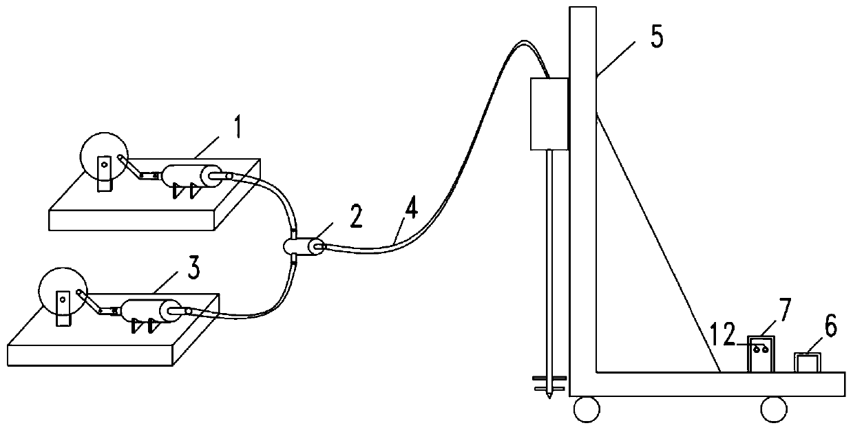 Cement paste concentration real-time regulation and control device for cement-soil mixing pile and use method thereof