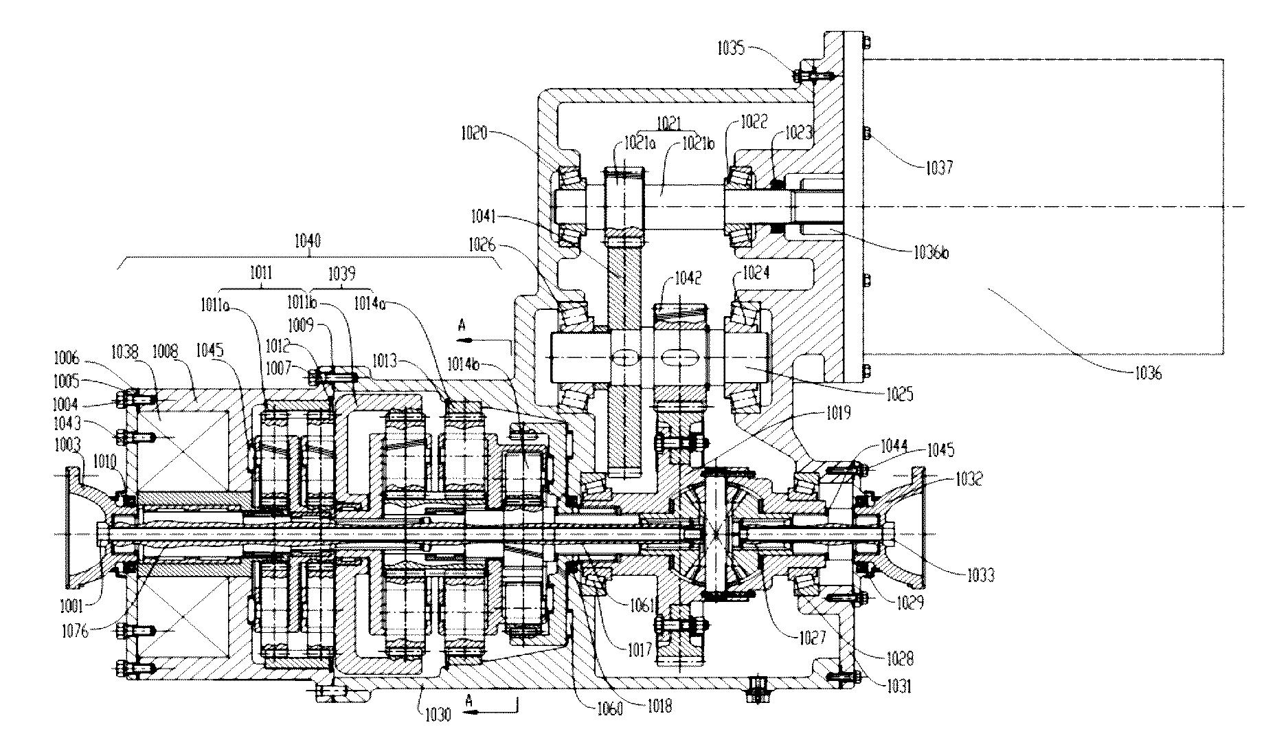 Drive axle of electric distribution torque