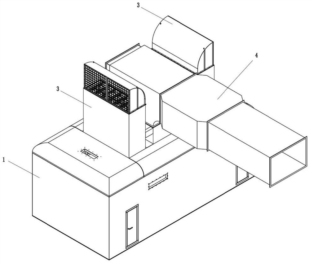 Building block splicing type modular ventilation and noise reduction structure