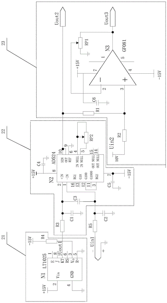 Thermocouple cold junction compensation and temperature measurement circuit and device