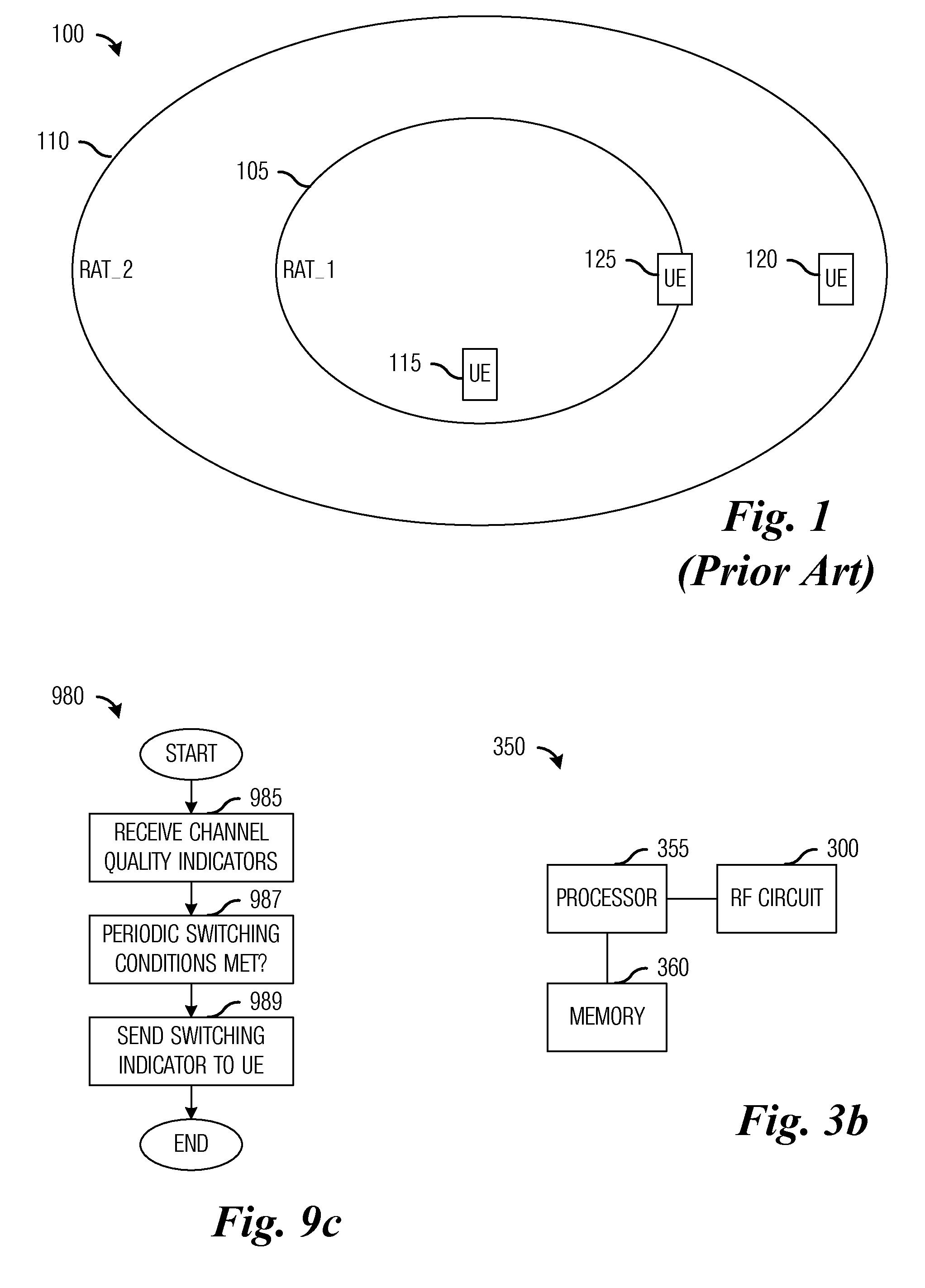 System and method for supporting handovers between different radio access technologies of a wireless communications system