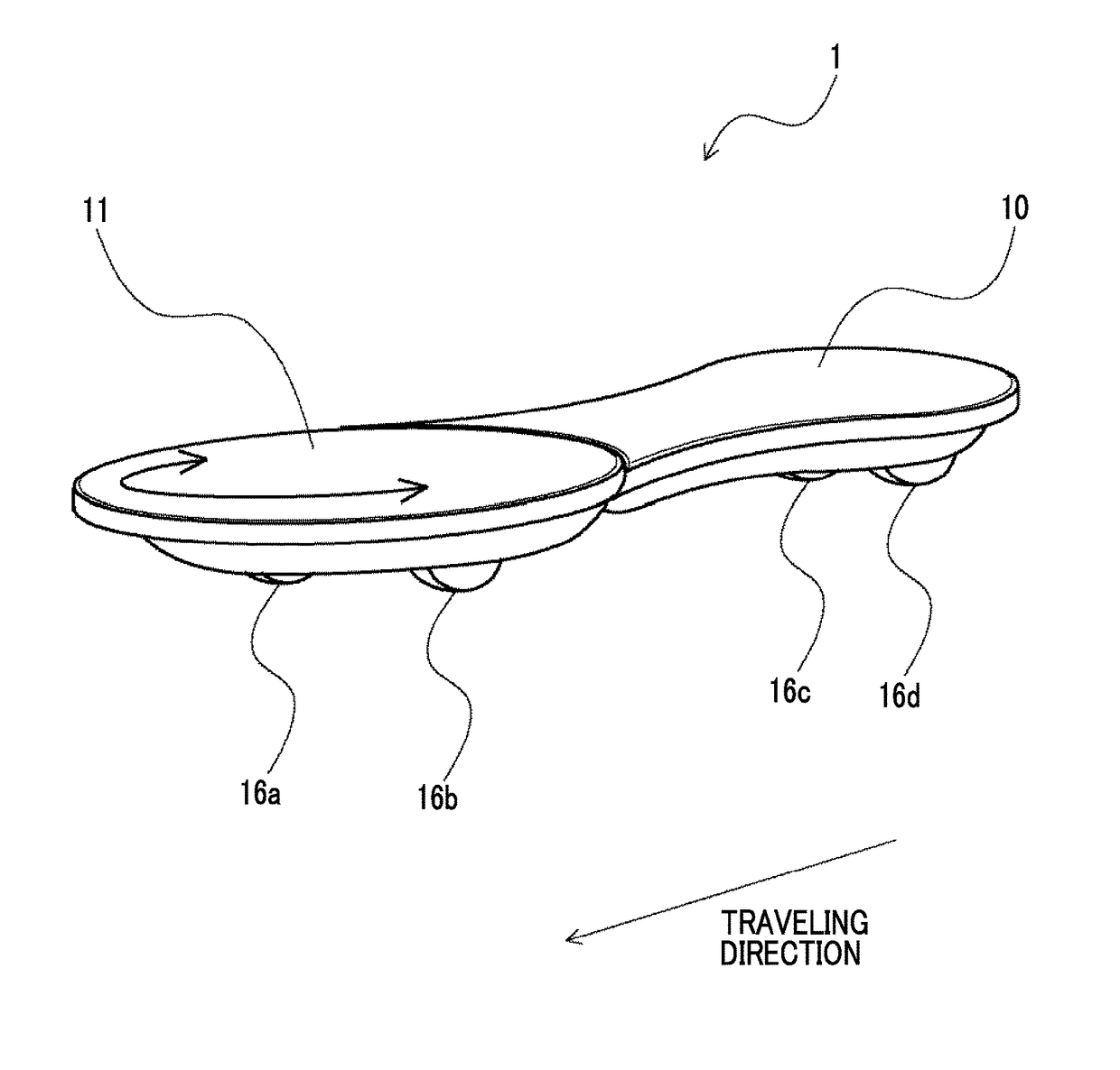 Standing-ride type moving device