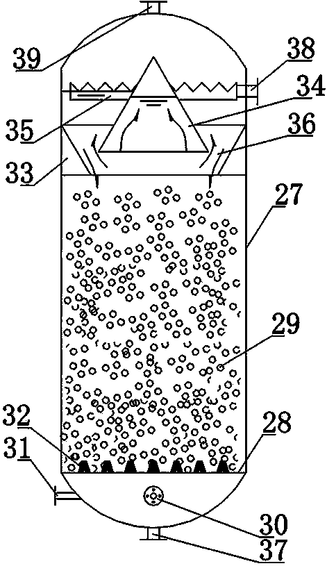 Electrolytic manganese waste water ion exchange treatment system under automatic control in whole process and adopting aeration type ion exchange device