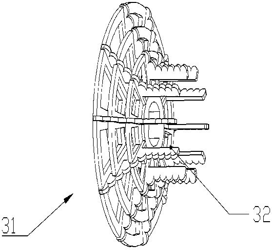 Descaling mechanism and fish belly and back descaling device