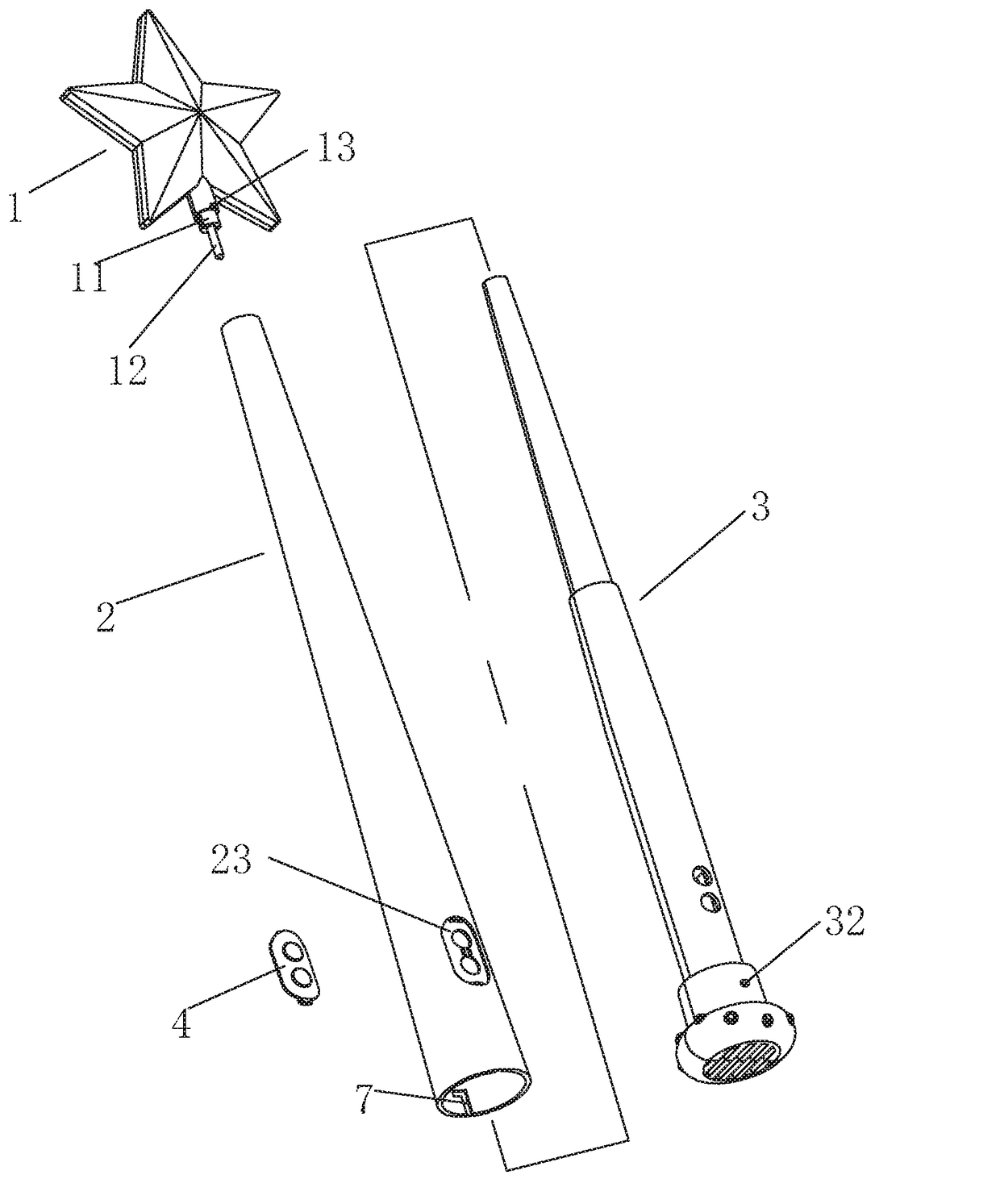 Detachable rod-like decorative lighting