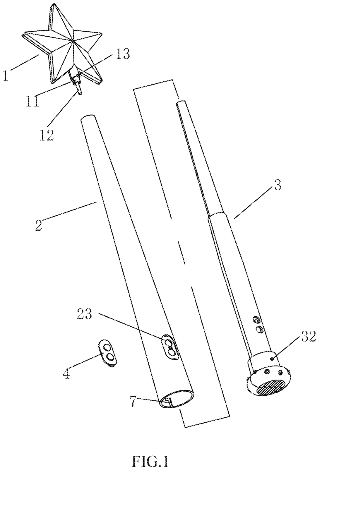 Detachable rod-like decorative lighting