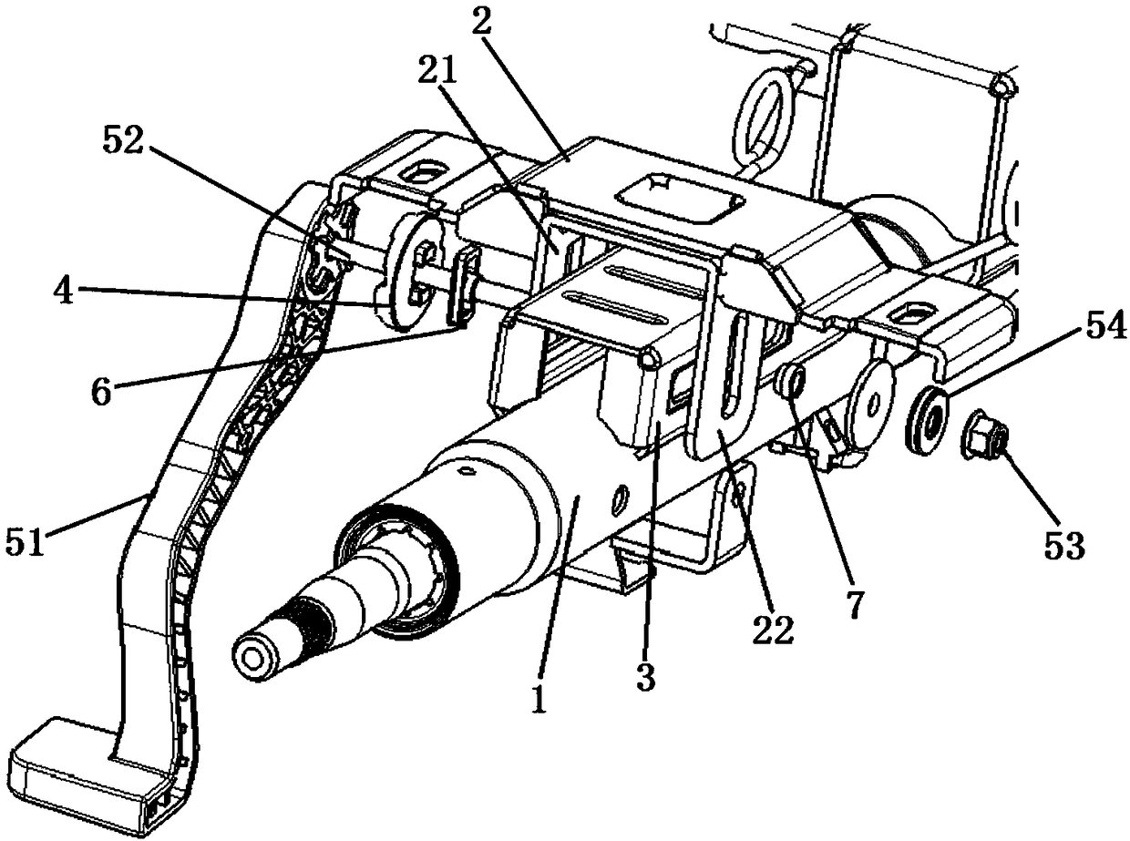 Adjusting system of automobile steering column