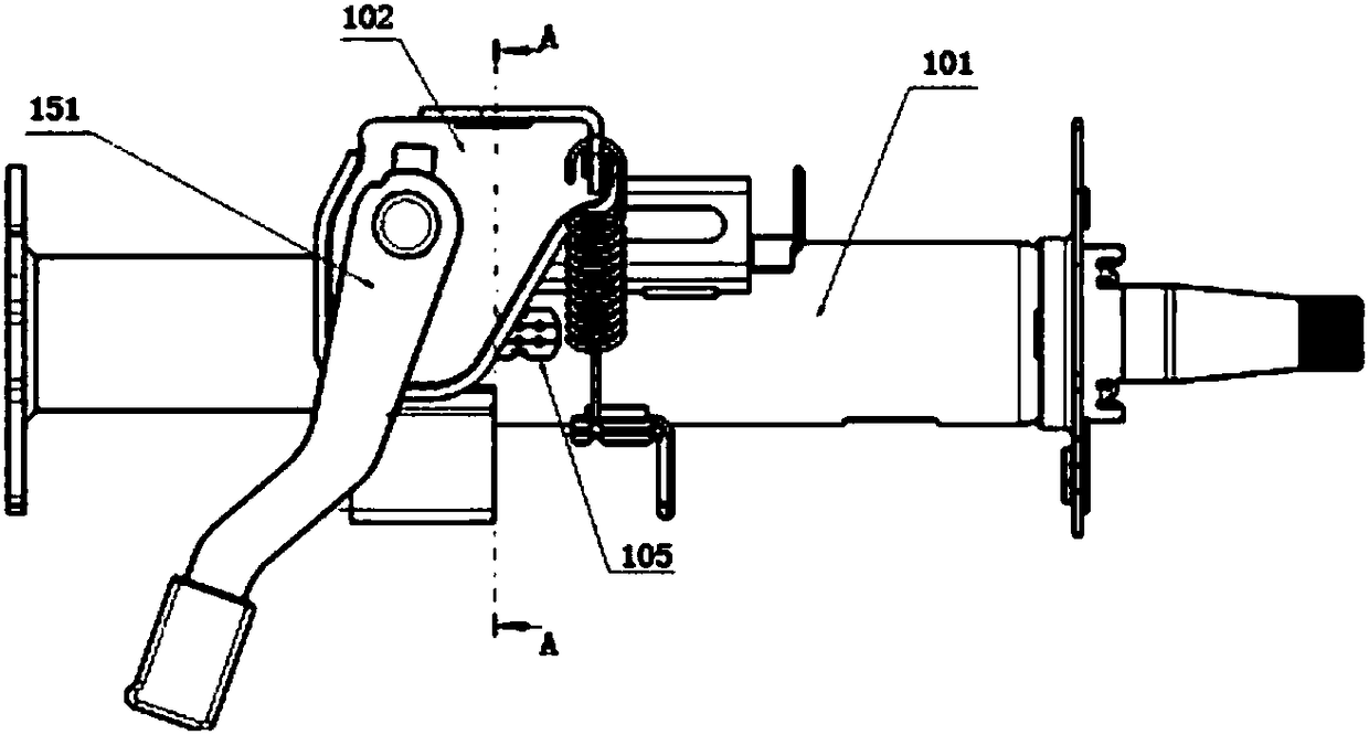 Adjusting system of automobile steering column