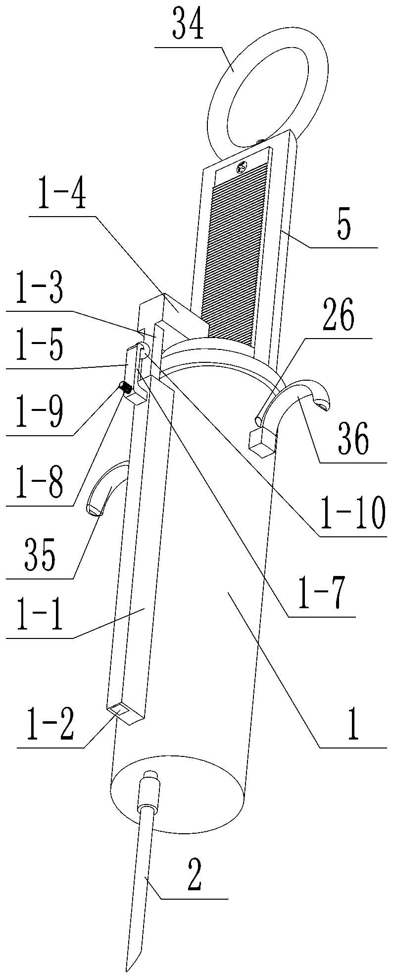 Negative pressure suction device used for needle biopsy