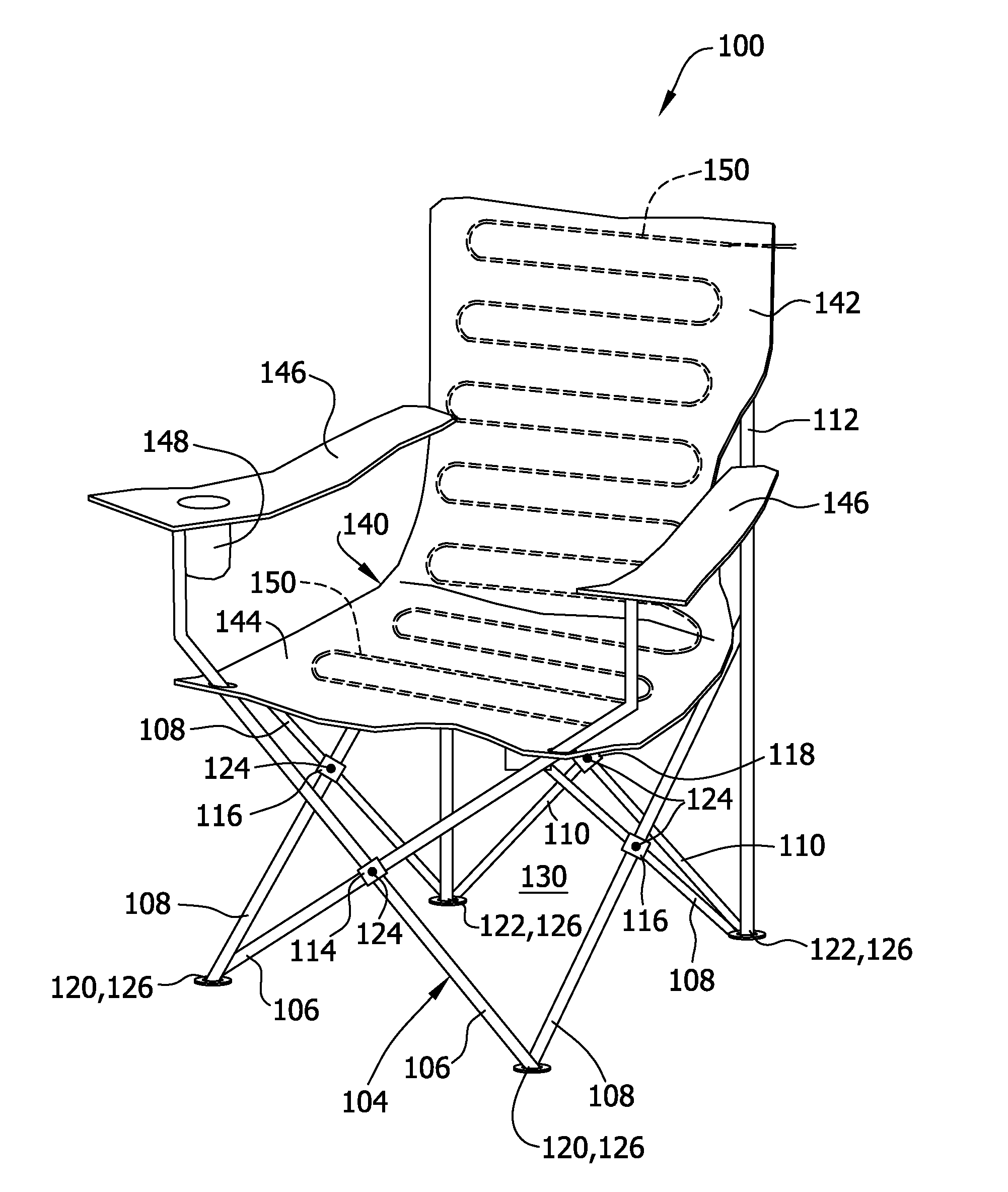 Heated collapsible article of furniture