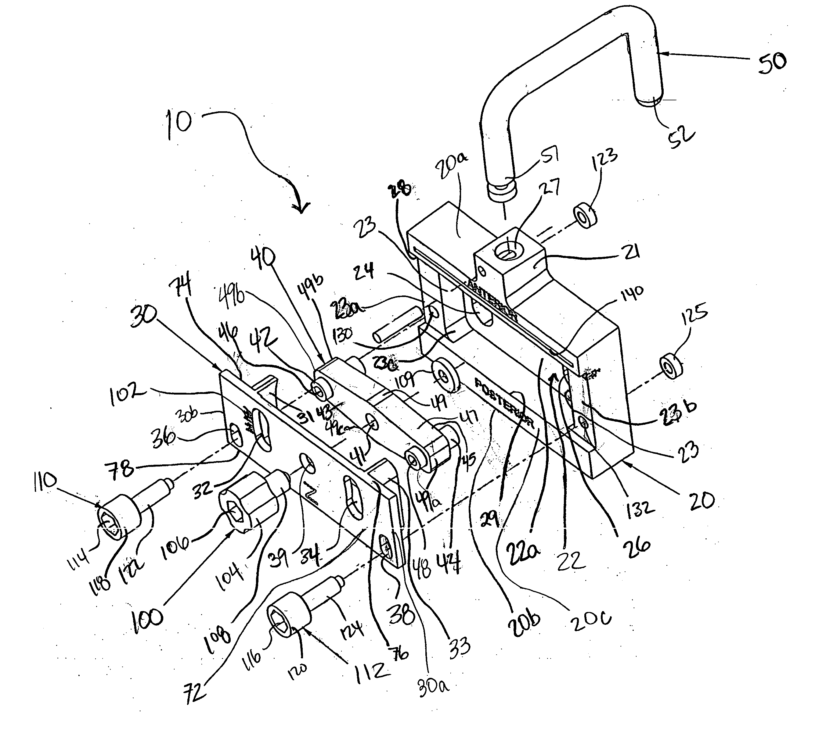 Knee balancing block