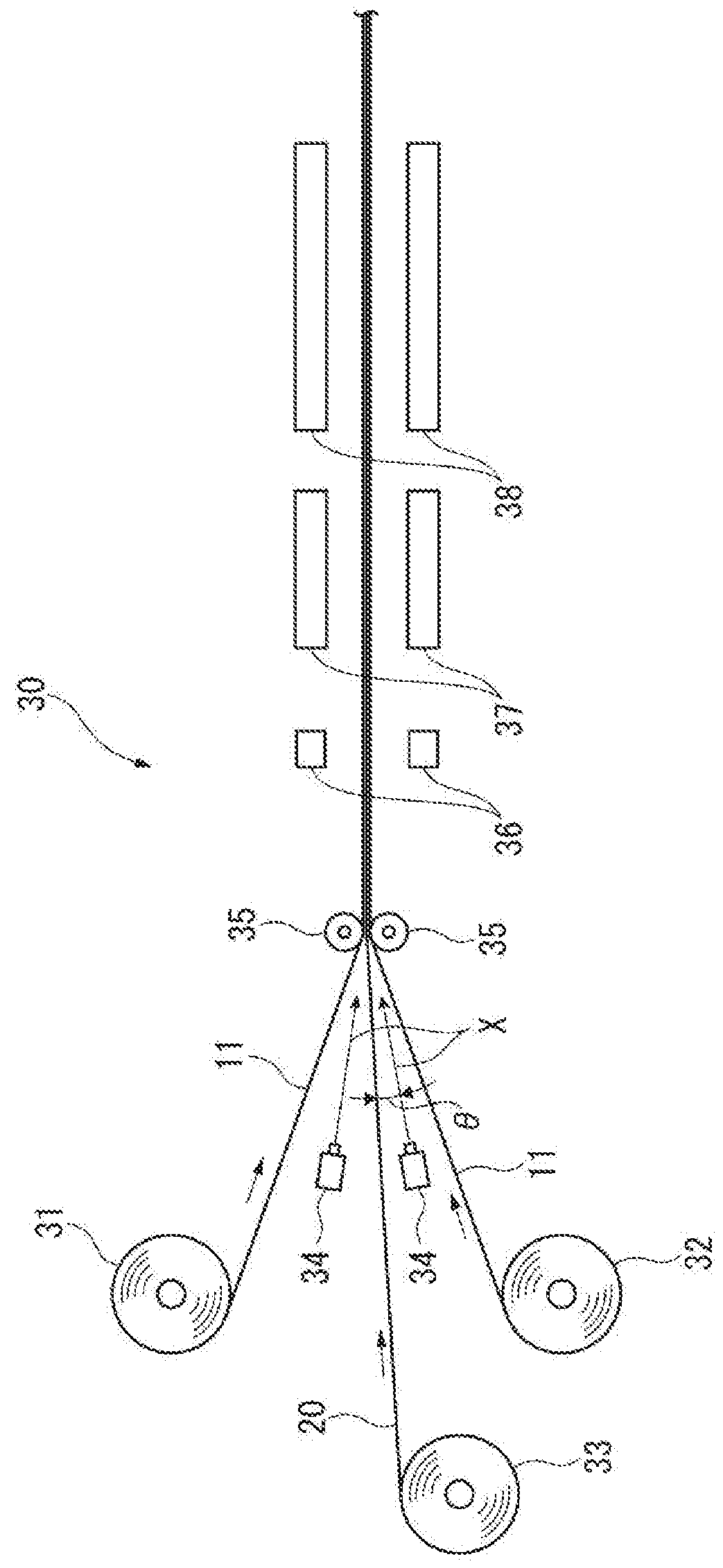 Zipper tape, bag with zipper tape, method for manufacturing bag with zipper tape, long member-bonding method capable of favorably bonding long members, device therefor, and zipper tape-bonding device