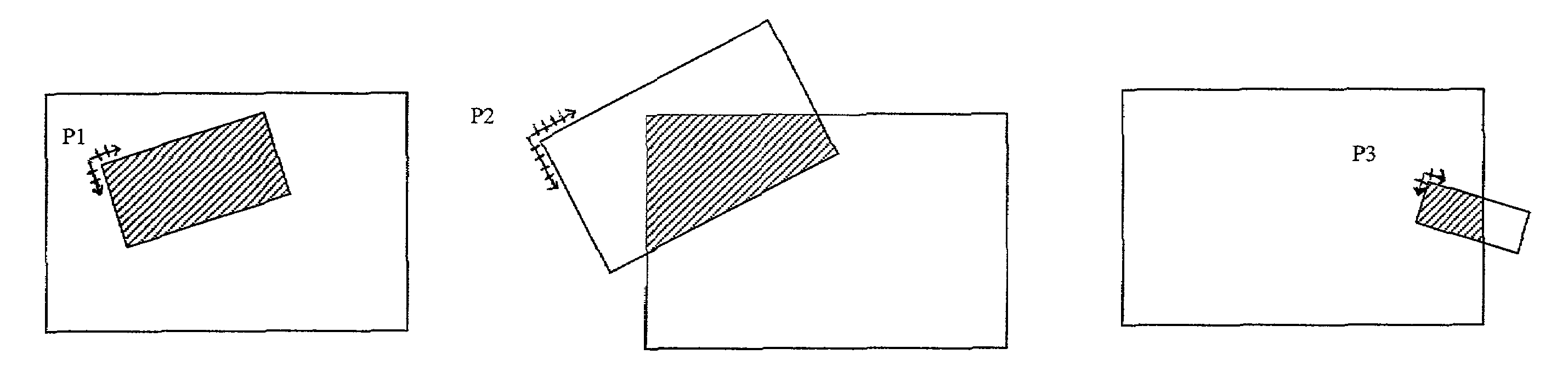 Method for finding a pattern which may fall partially outside an image