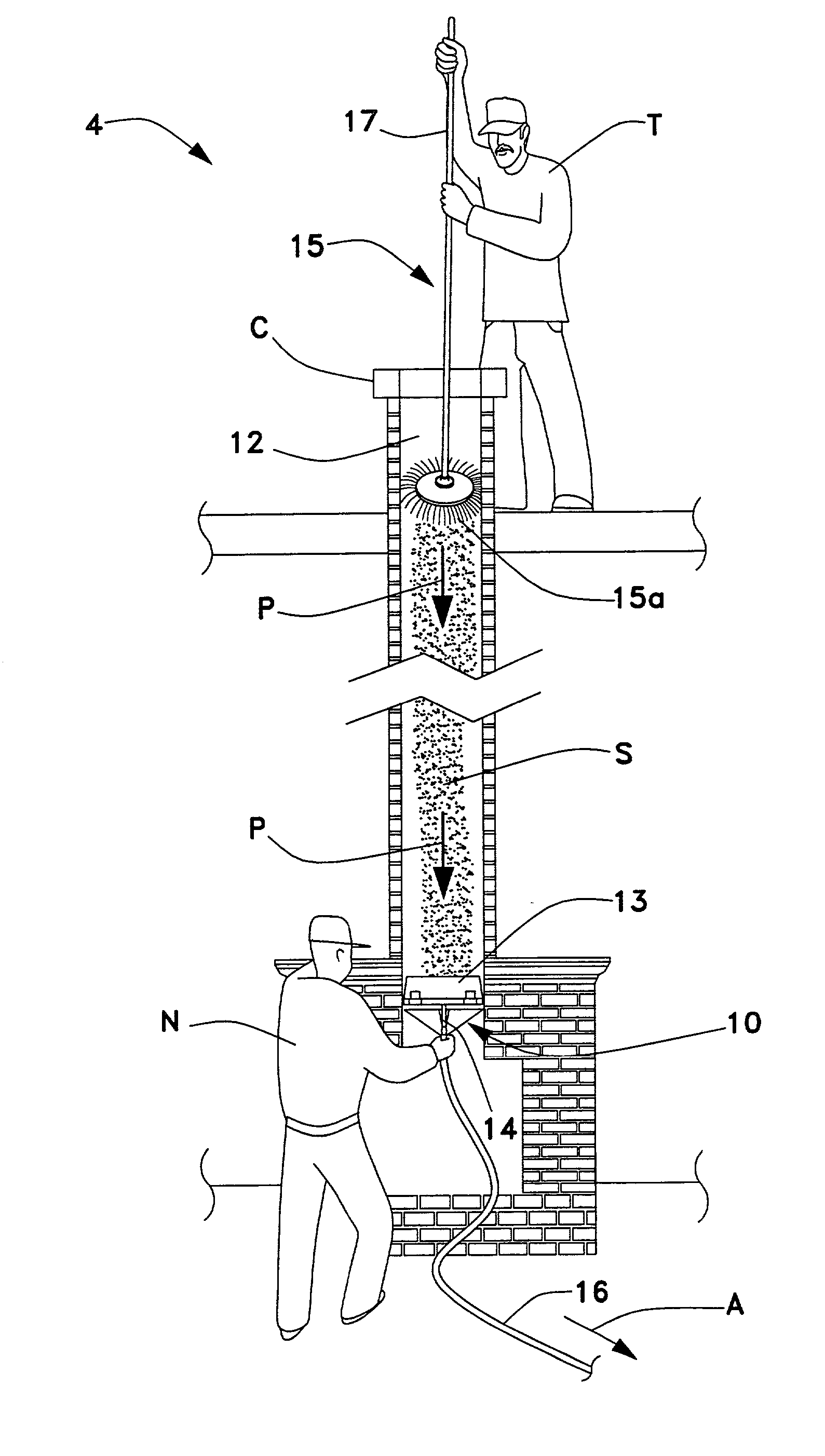 Chimney vacuum system