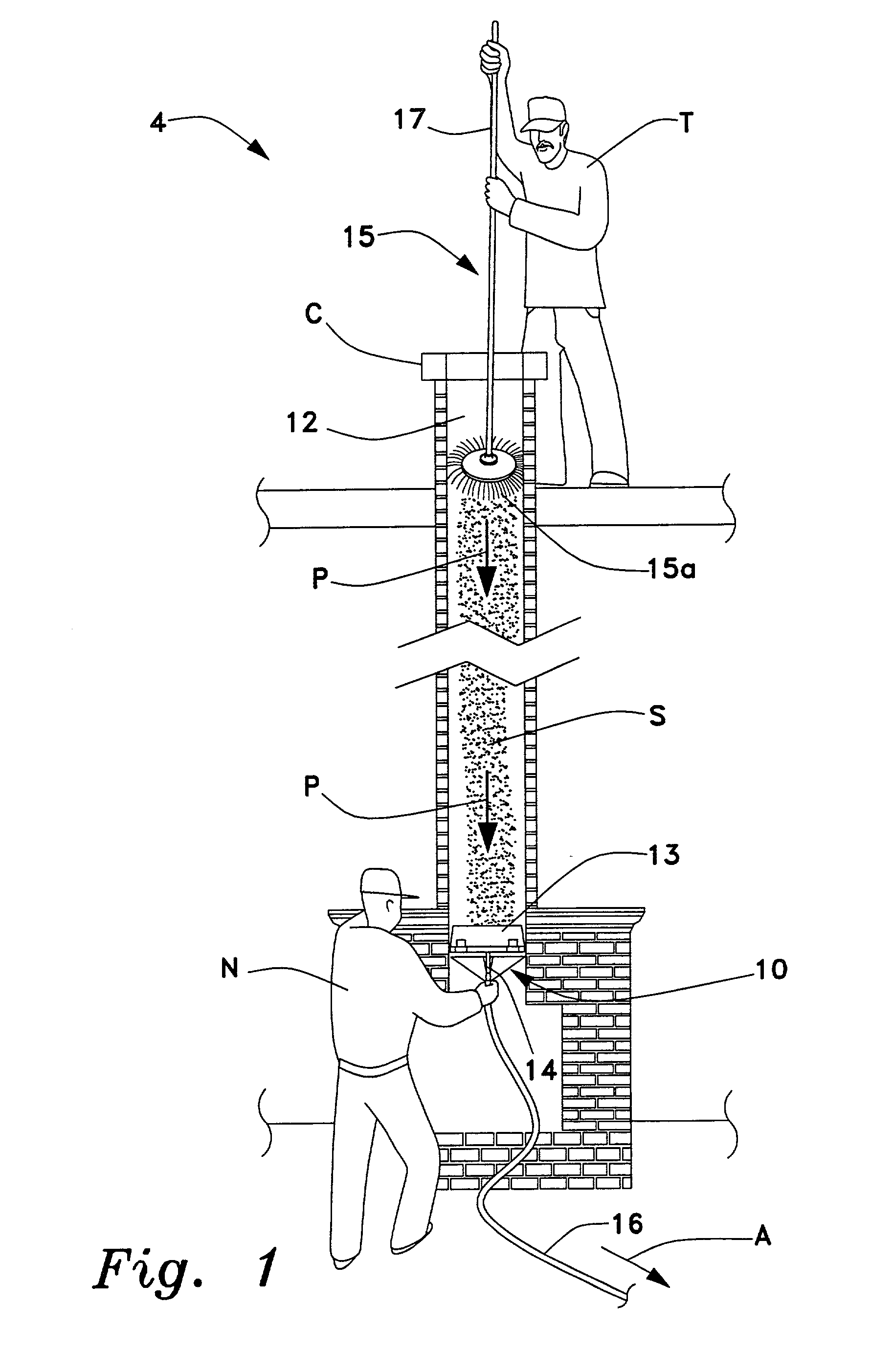 Chimney vacuum system