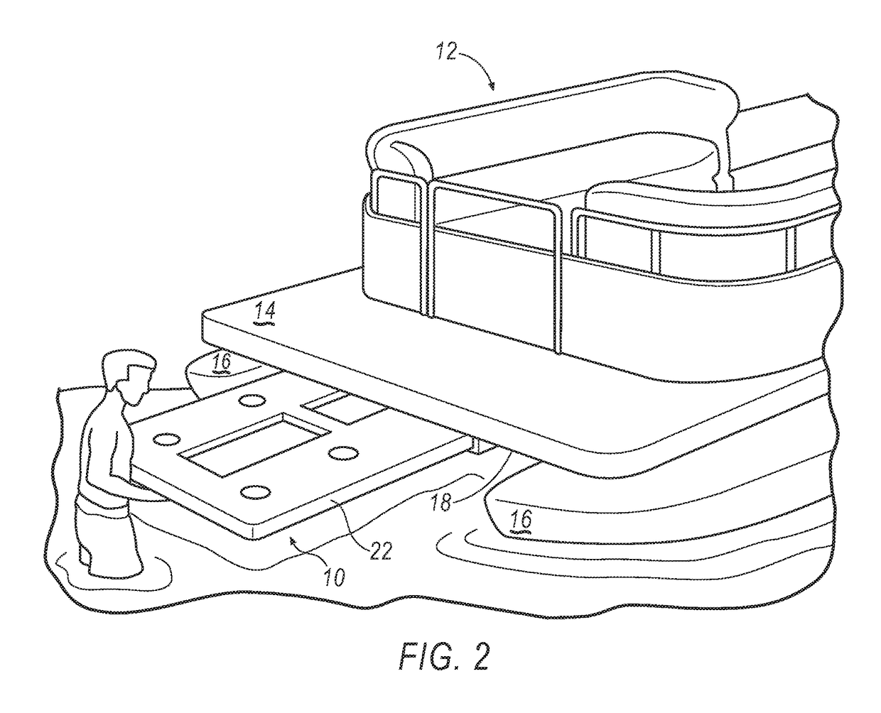 Extendable table platform assembly for multihull boats