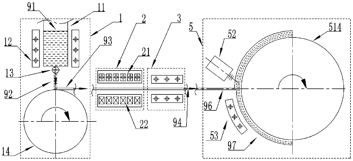 Device for preparing metal ingot through rapid solidification and lamination compounding