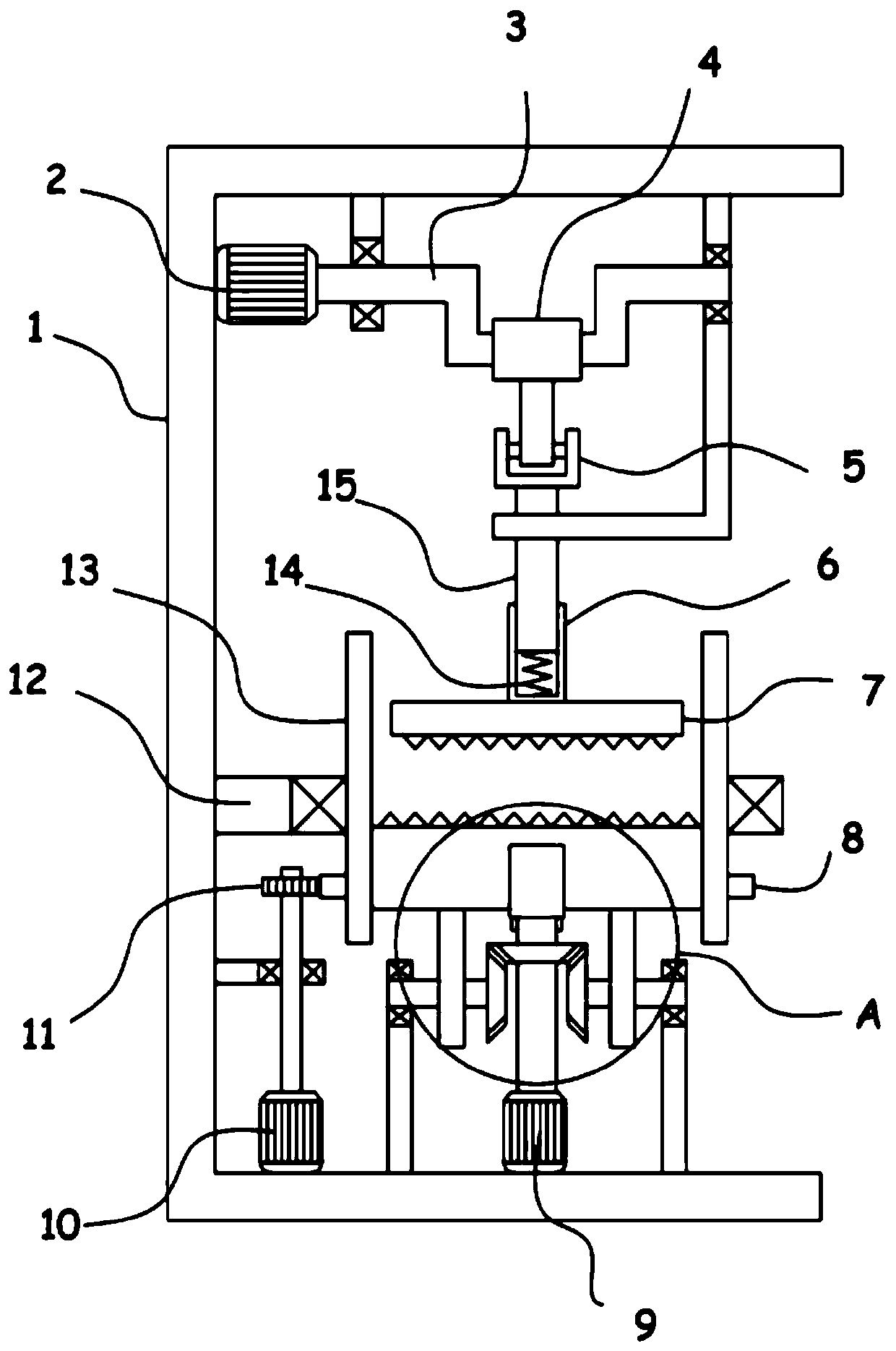 Crushing treatment device for recycling industrial solid waste