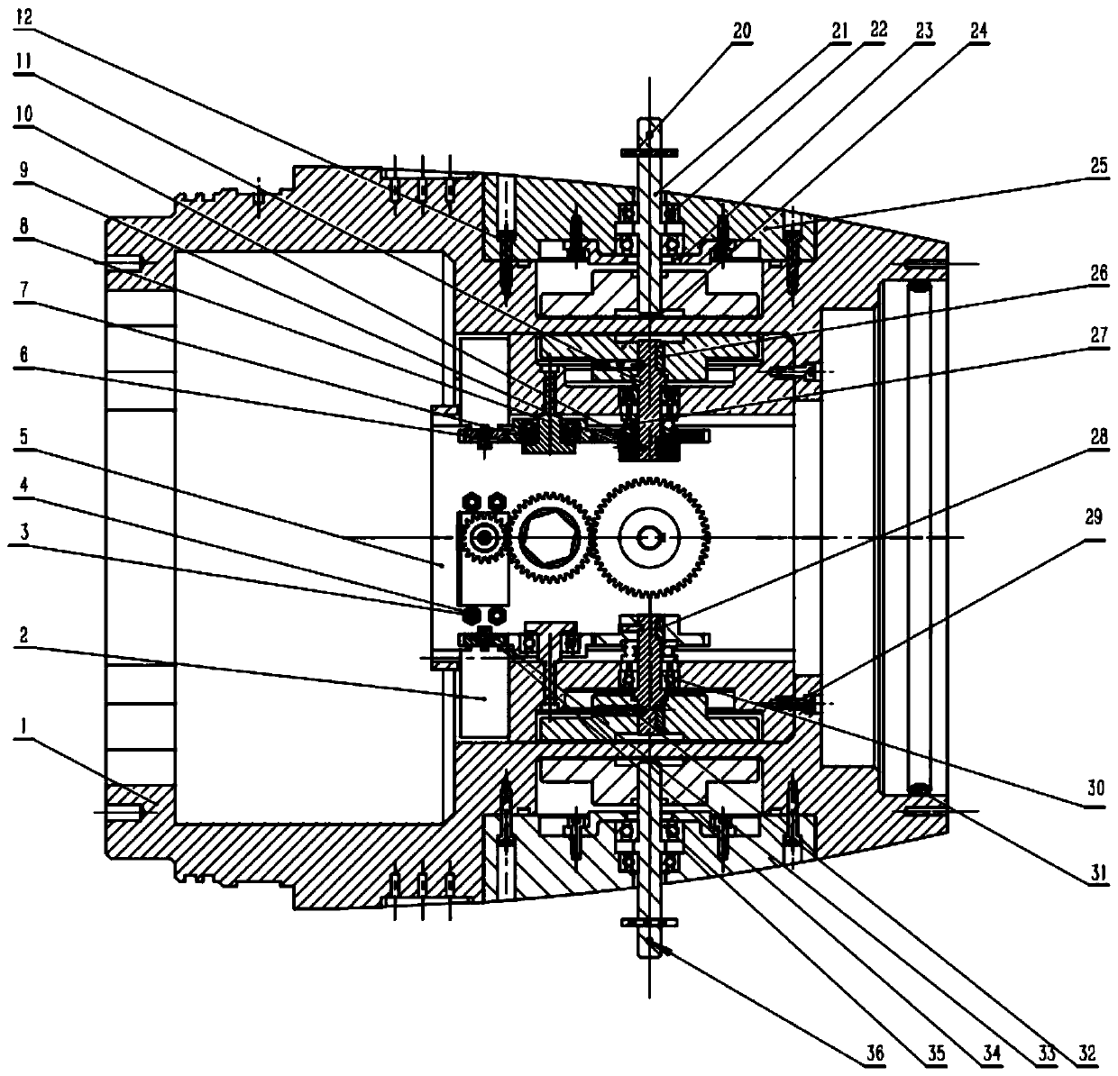 A magnetic coupling steering device for a deep sea autonomous underwater vehicle