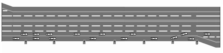 Bus lane time division multiplex method for considering dividing section areas