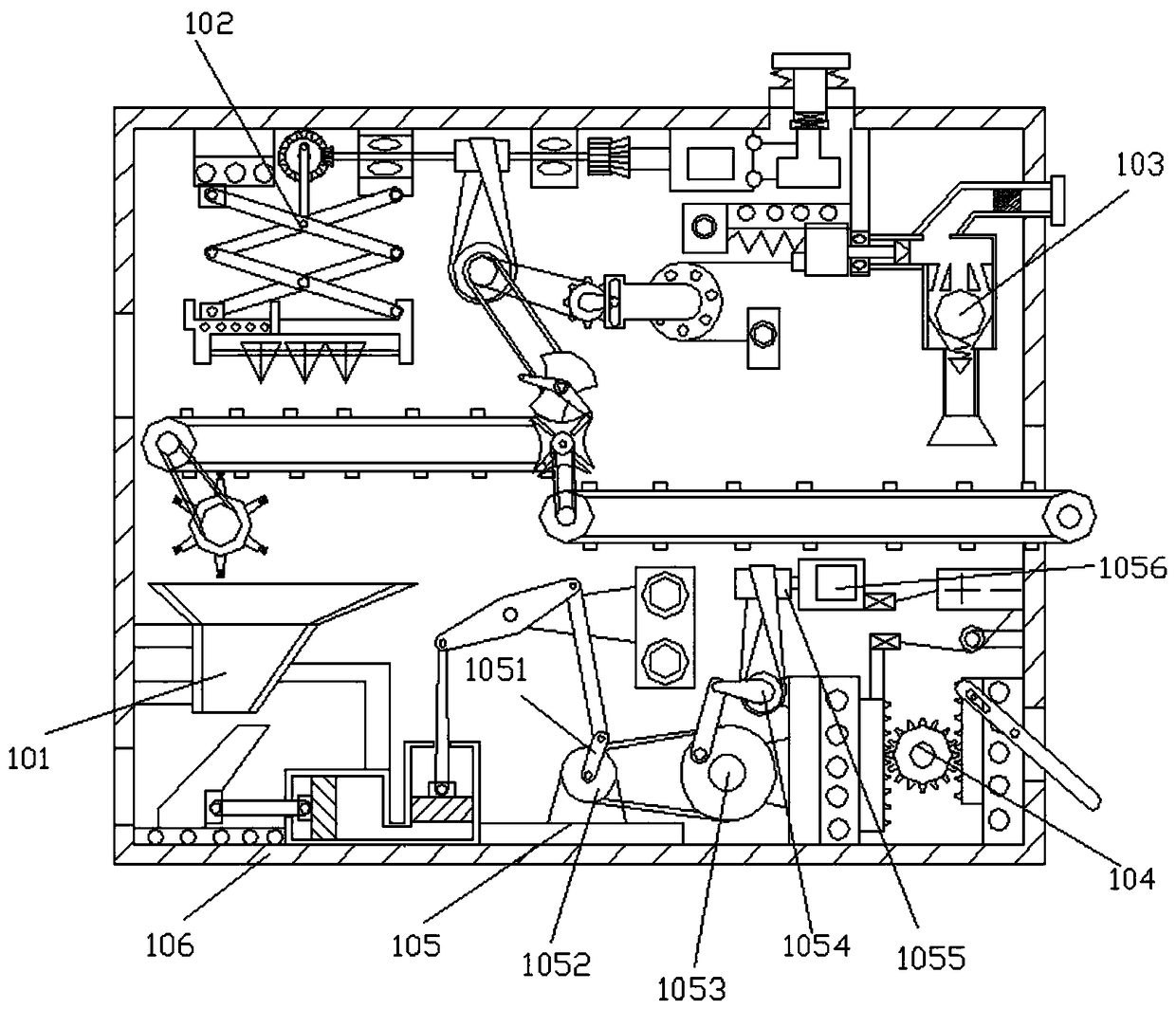 Processing and cutting device for processing meat product