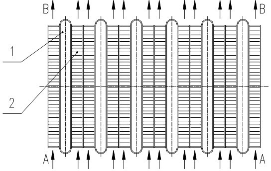 Tube bundle for direct air cooling condenser