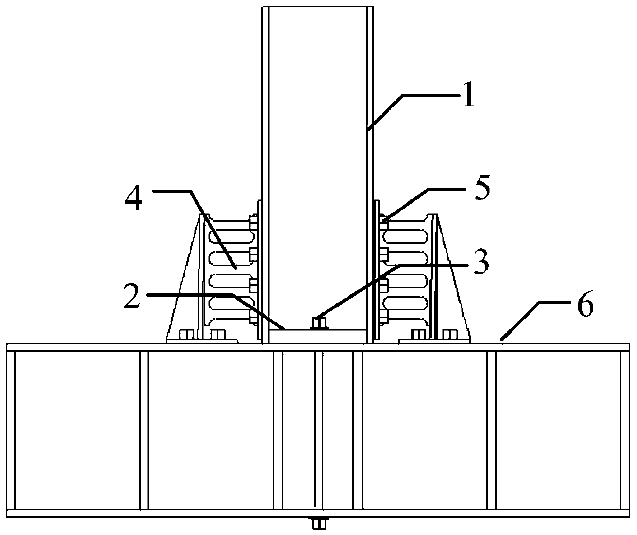 Assembled steel column base with controllable damage