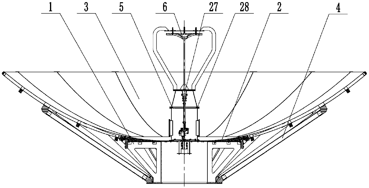 Light Ka-band reflecting-surface antenna and manufacturing method thereof