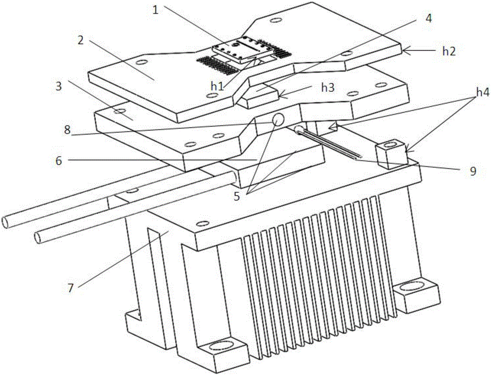 Photon chip temperature control structure based on TEC