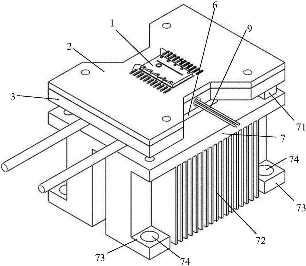 Photon chip temperature control structure based on TEC