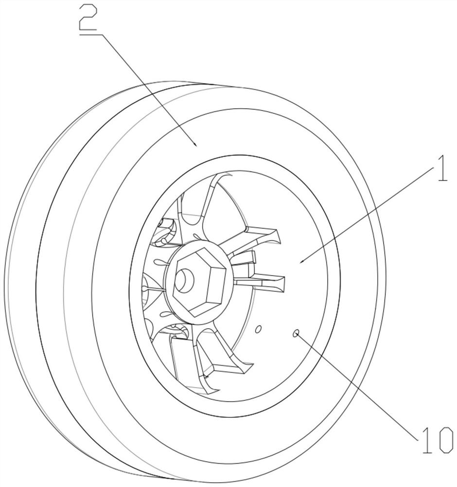 Novel double-tire-groove automobile wheel