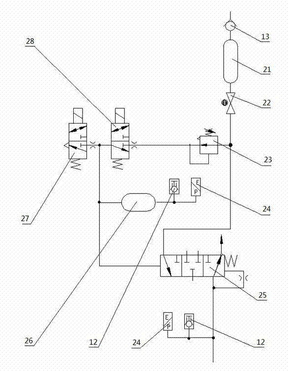 Air brake system for automatic program management (APM) vehicle