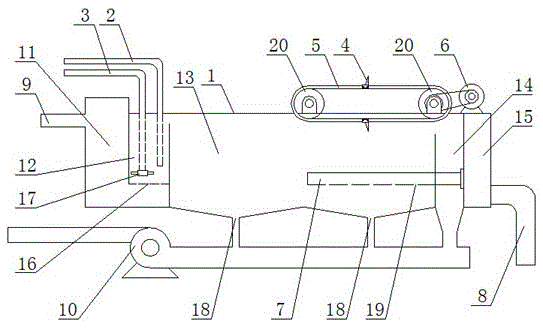 Solid-liquid separating system in sewage treatment