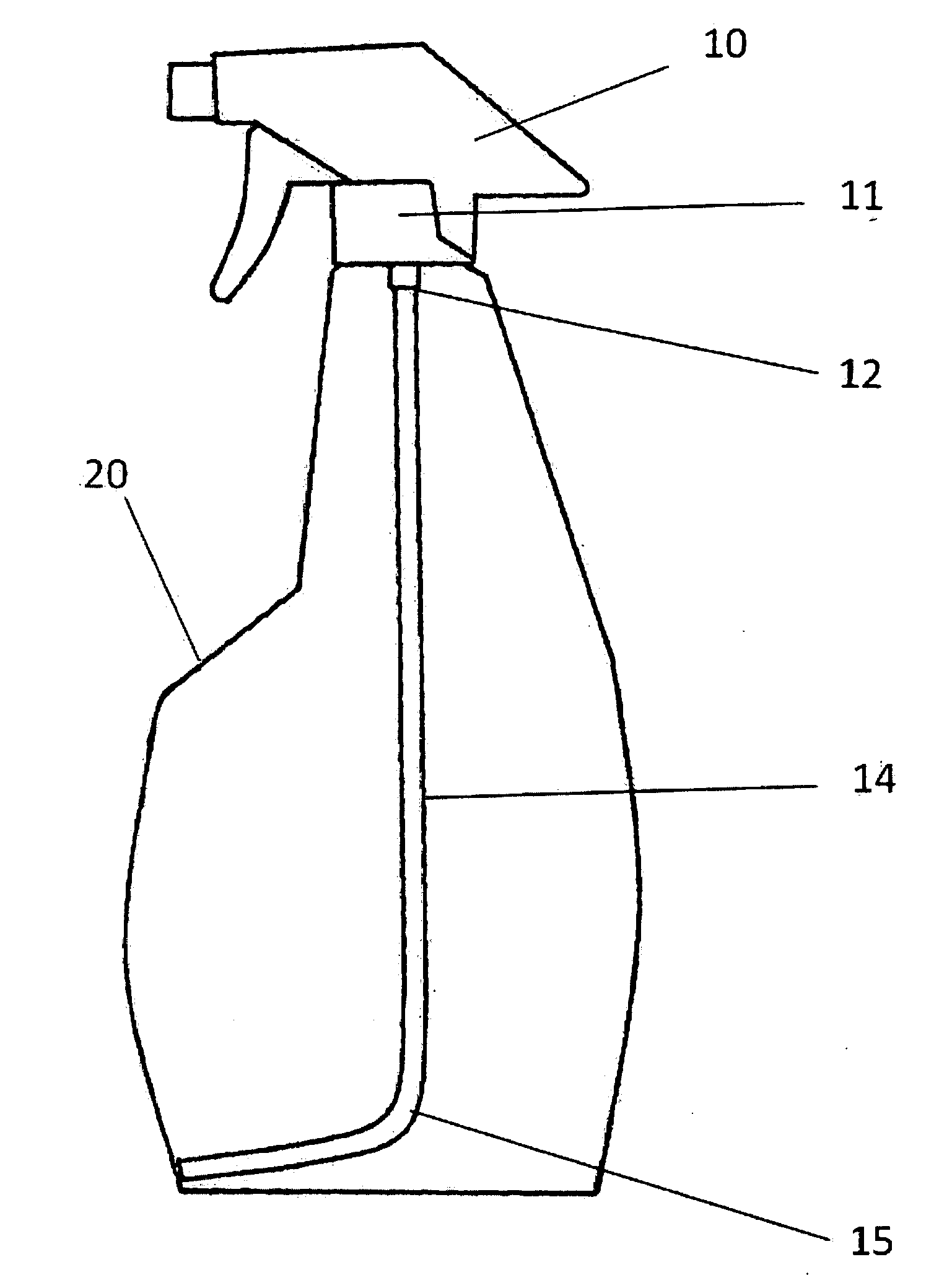 Curved Dip Tube for Sprayer Heads