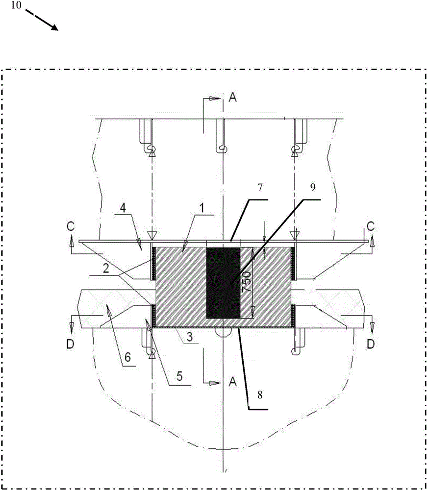 Shaking stopping device for B-type enclosure system of large-scale LNG ship