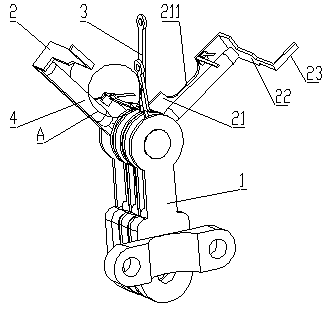 High-voltage dry reed electric contact device