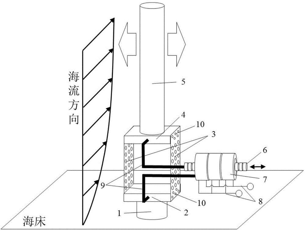 Flow-induced vibration power generation device based on deformable support