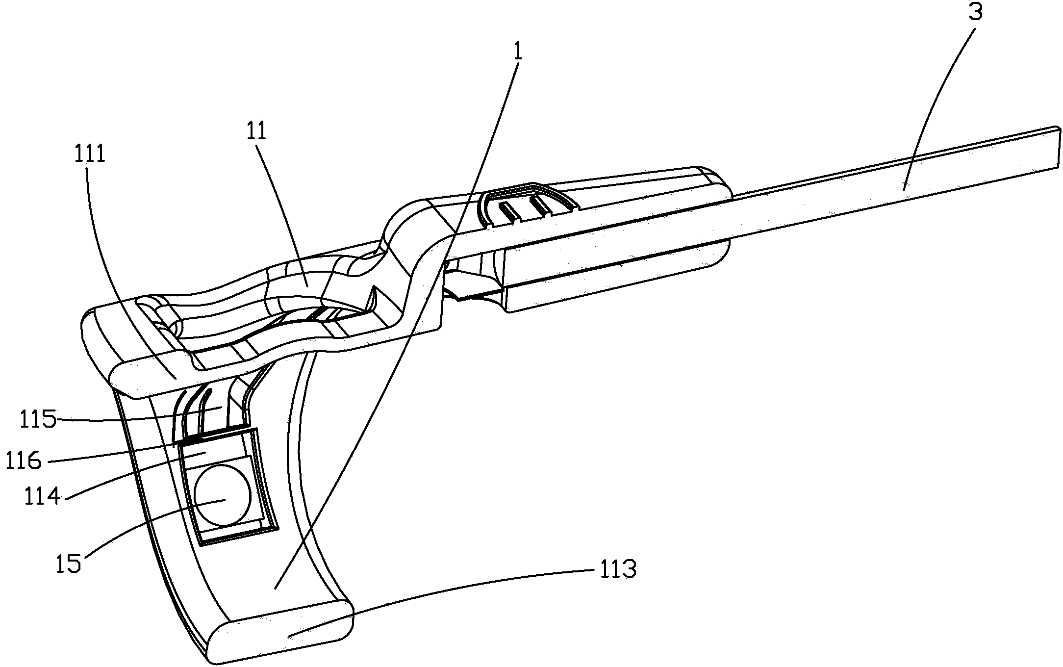 Finger pulp type blood oxygen saturation degree sensor and measuring system thereof