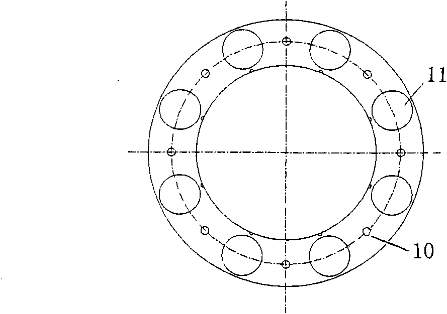 Low emission high-power staged-combustion gas burner and gas collocation method thereof