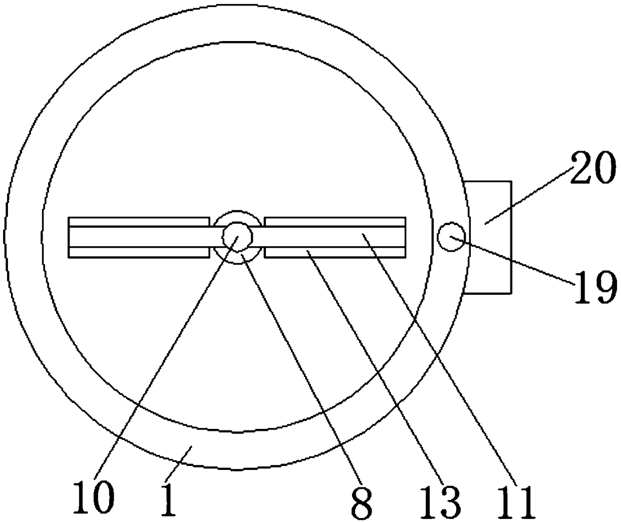 Mechanical stirring and clarifying pond