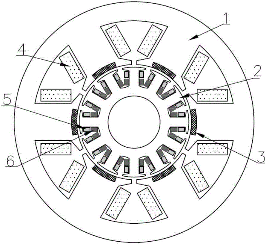 Stator permanent magnet type motor