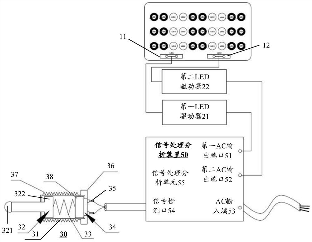 Alarm system for preventing lamp from falling