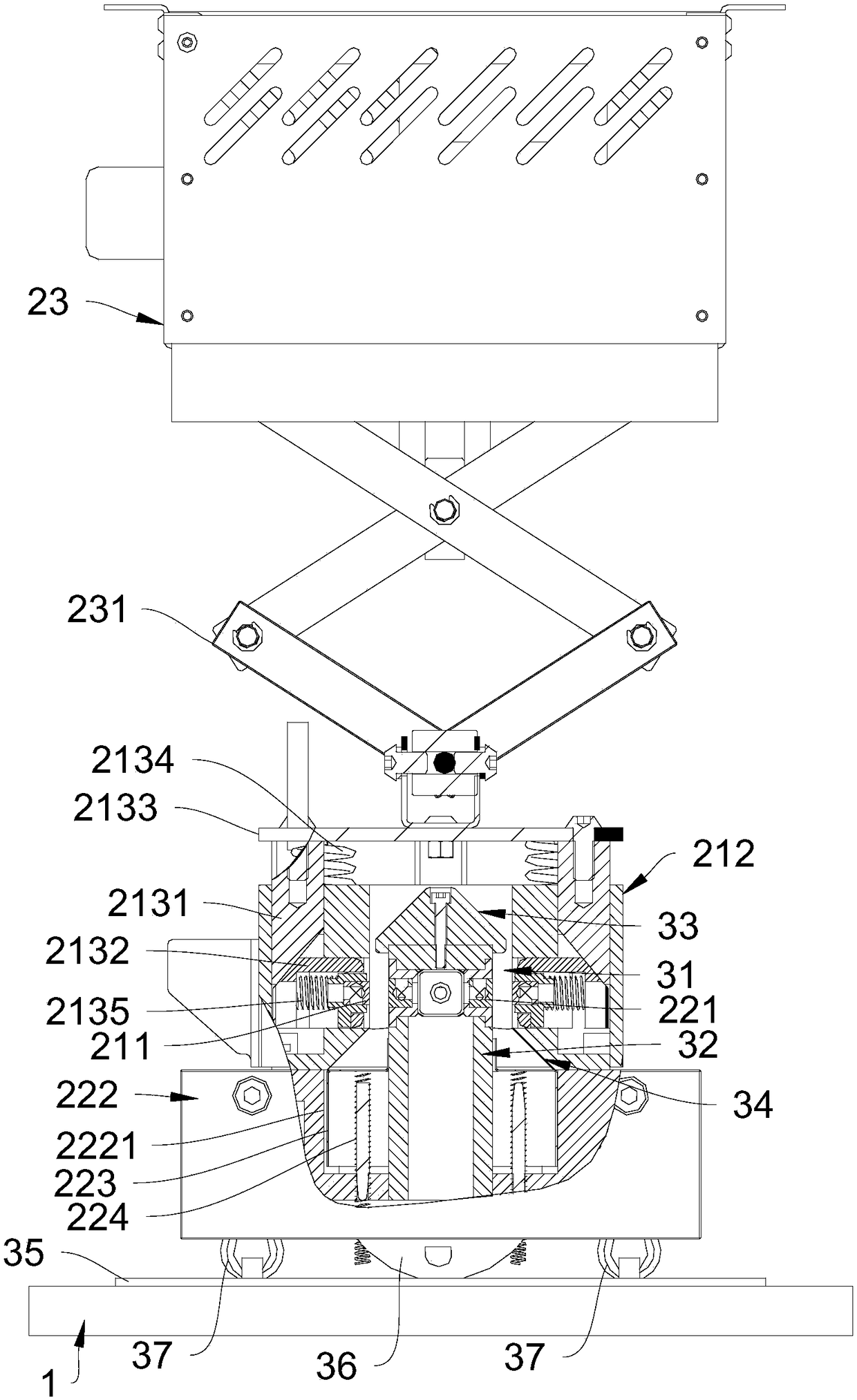 Stereo garage and charging connection device