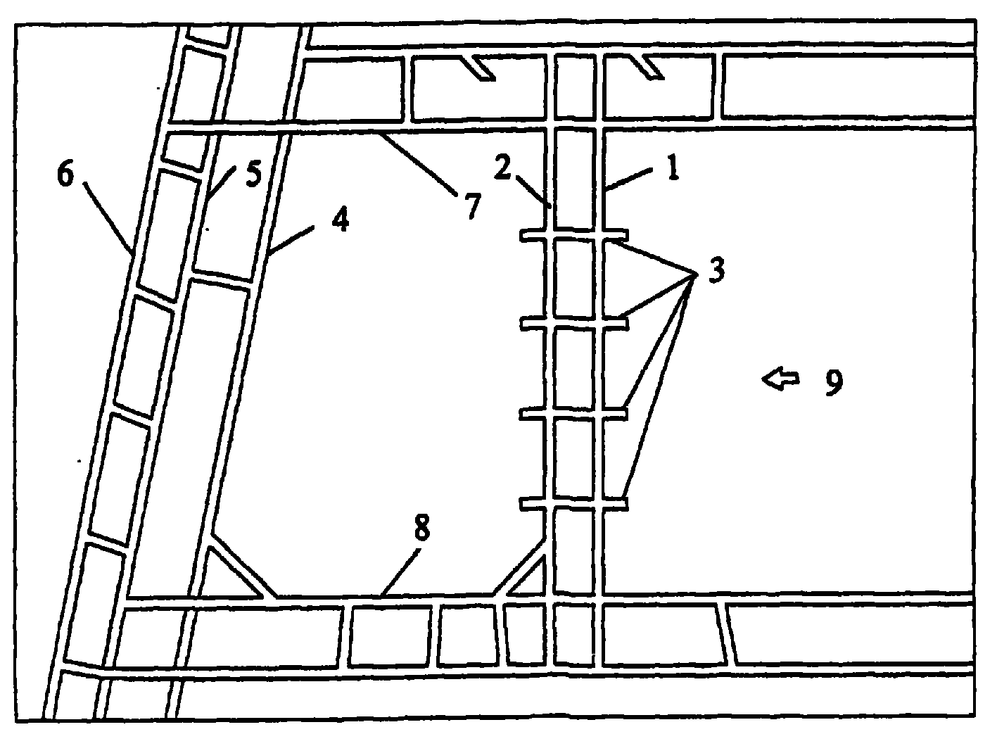 Fully-mechanized mining working plane supplementary laneway multiple passage quick-speed moving process