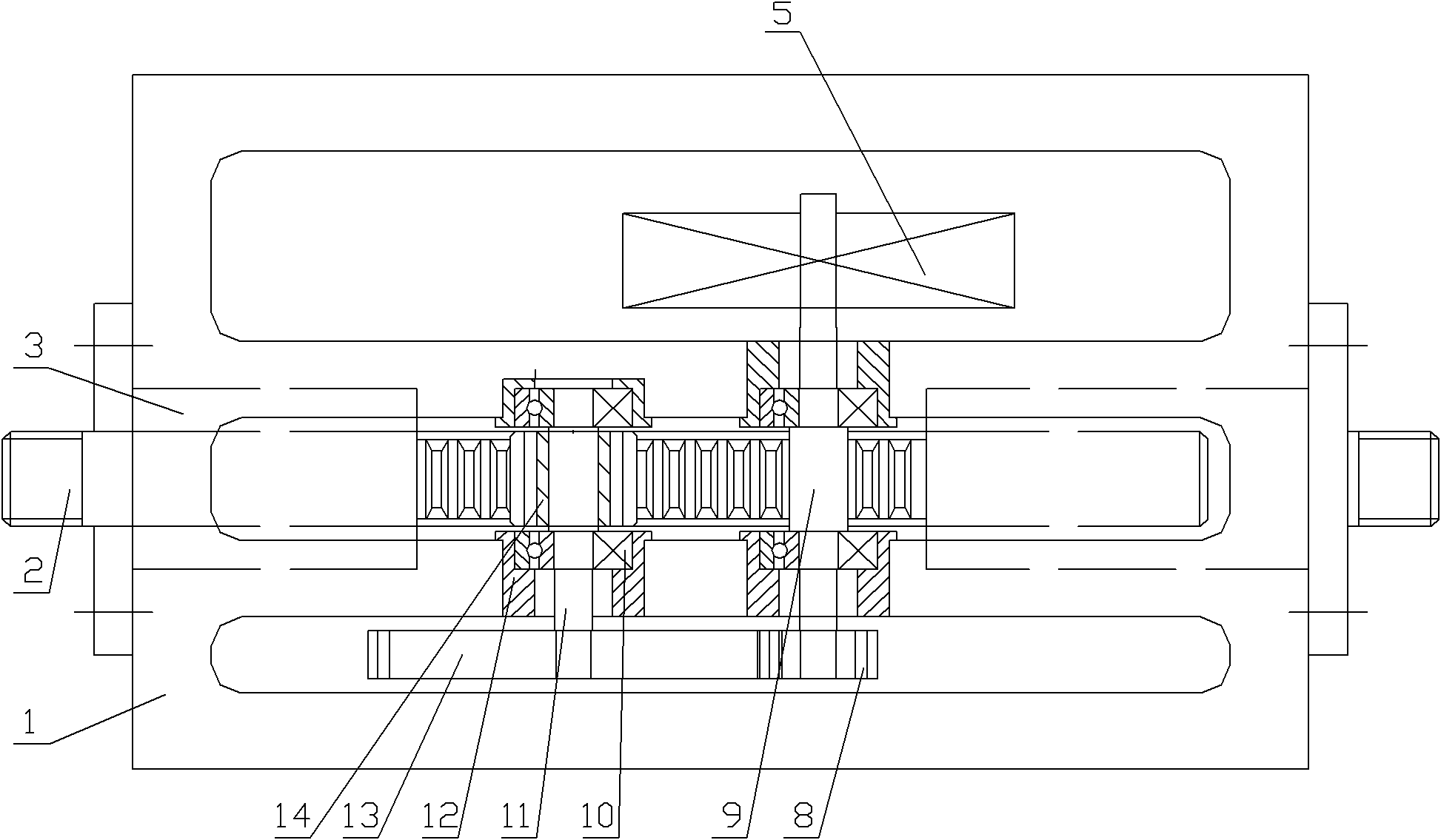 Vibration damping device of gear transmission flywheel