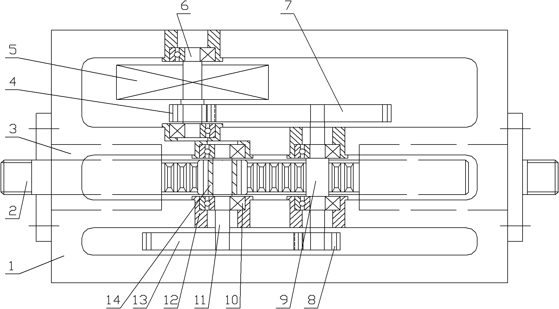 Vibration damping device of gear transmission flywheel