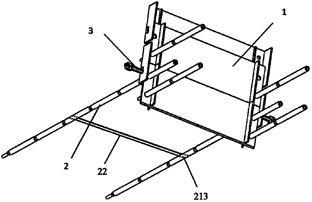 An auxiliary device for emergency material throwing