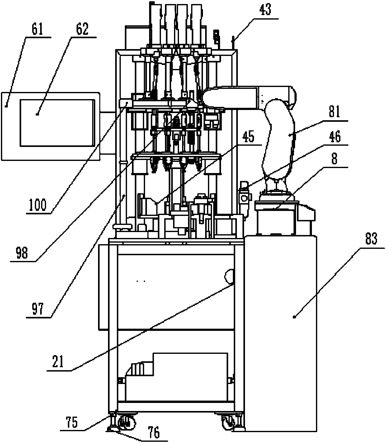 Automatic screw locking device based on visual tracking