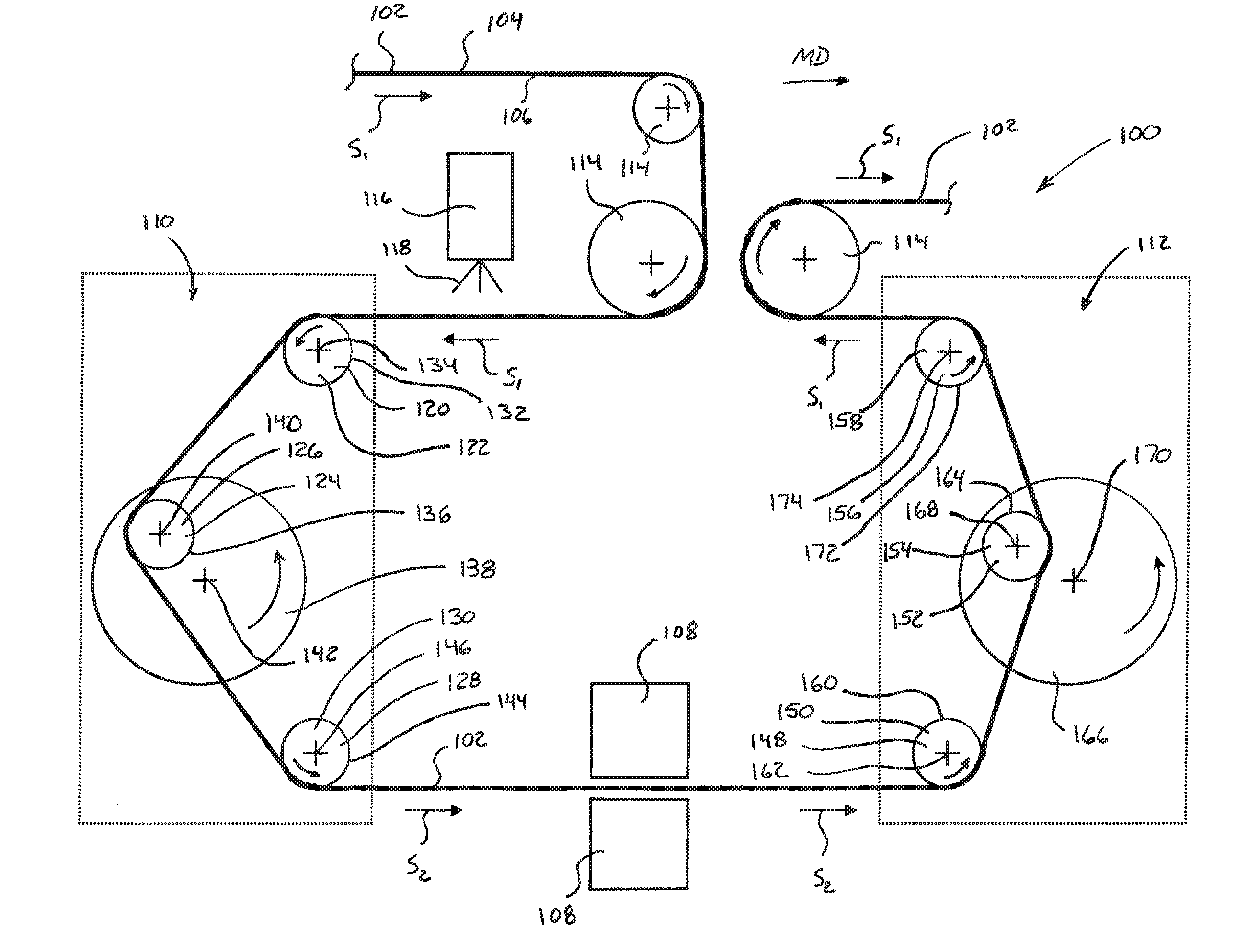 Appraratus and method for providing a localized speed variance of an advancing substrate