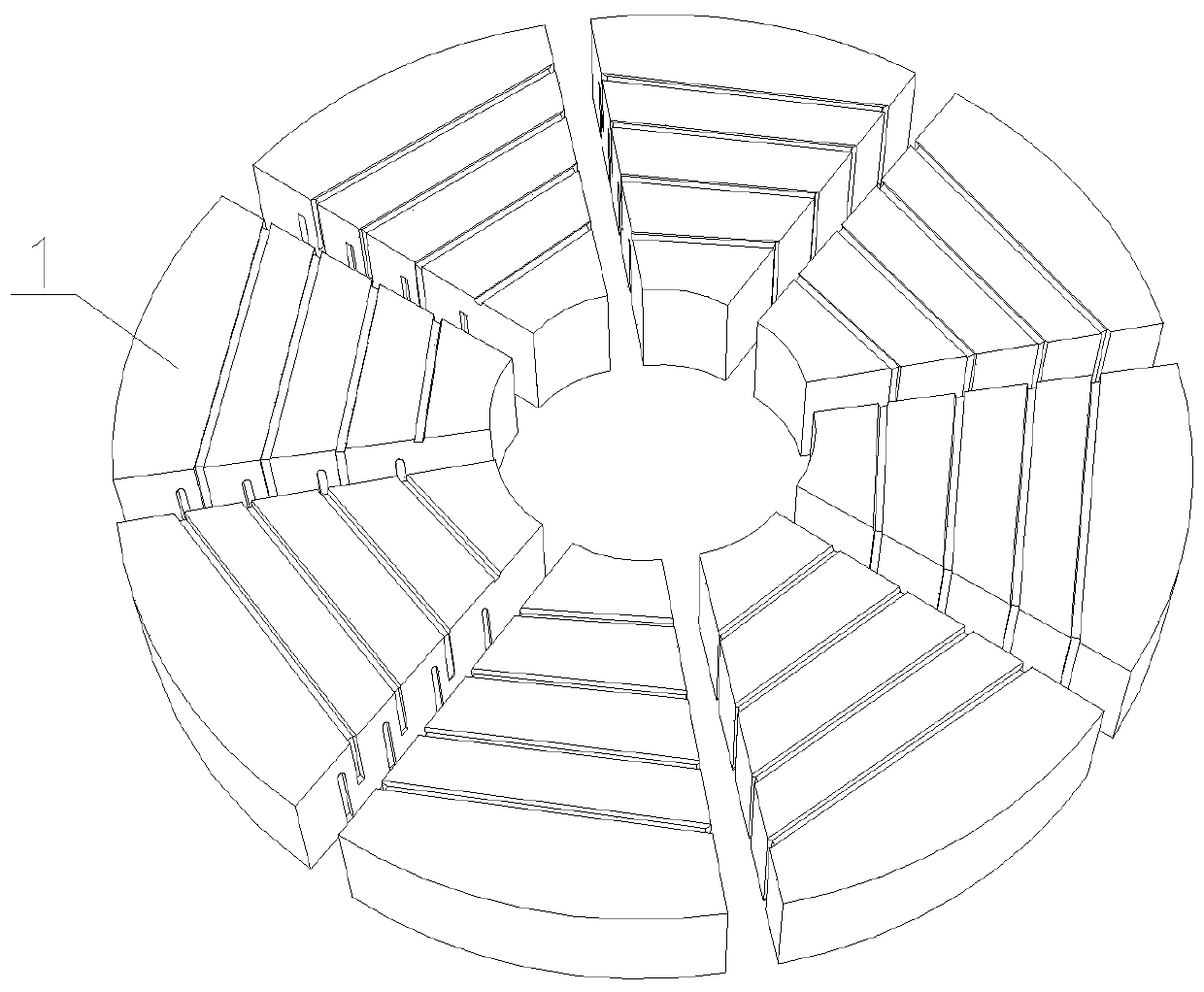 Motor magnet ring and magnet for reducing eddy-current effect